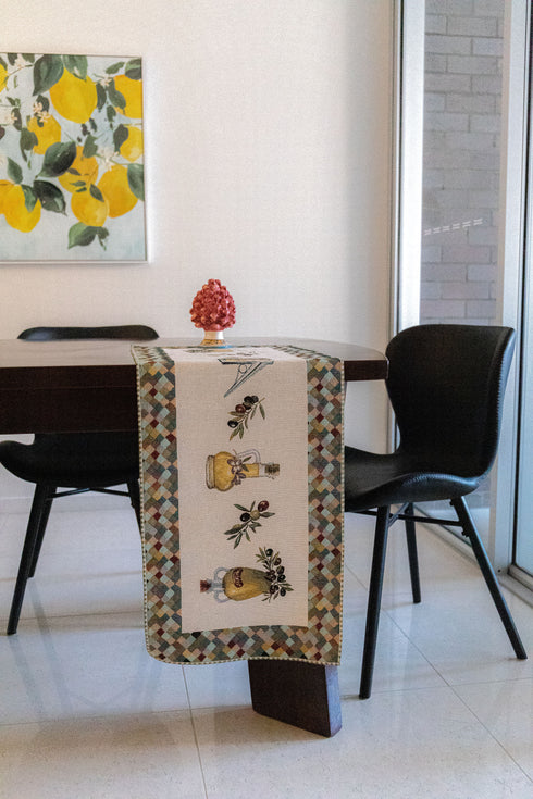 Tablerunner olive oil